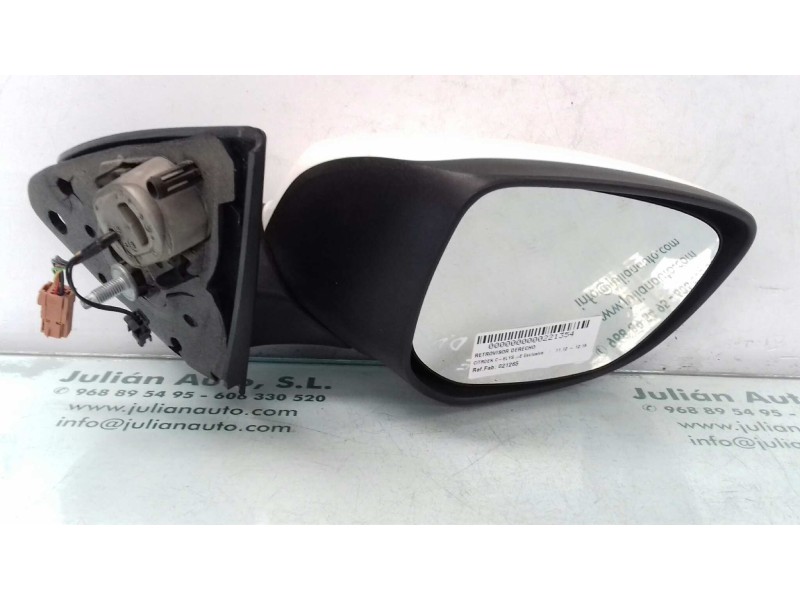 Recambio de retrovisor derecho para citroen c-elysée exclusive referencia OEM IAM 021265 0411054 ELECTRICO