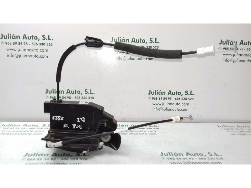 Recambio de cerradura puerta delantera izquierda para peugeot 308 business line referencia OEM IAM 9810309480 7 PINES NEGRO