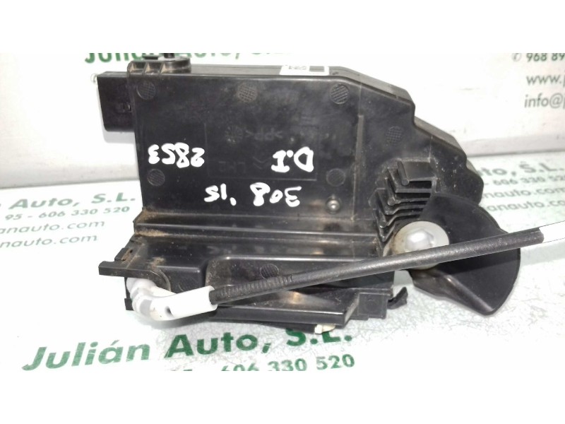 Recambio de cerradura puerta delantera izquierda para peugeot 308 business line referencia OEM IAM 9810309480 7 PINES NEGRO