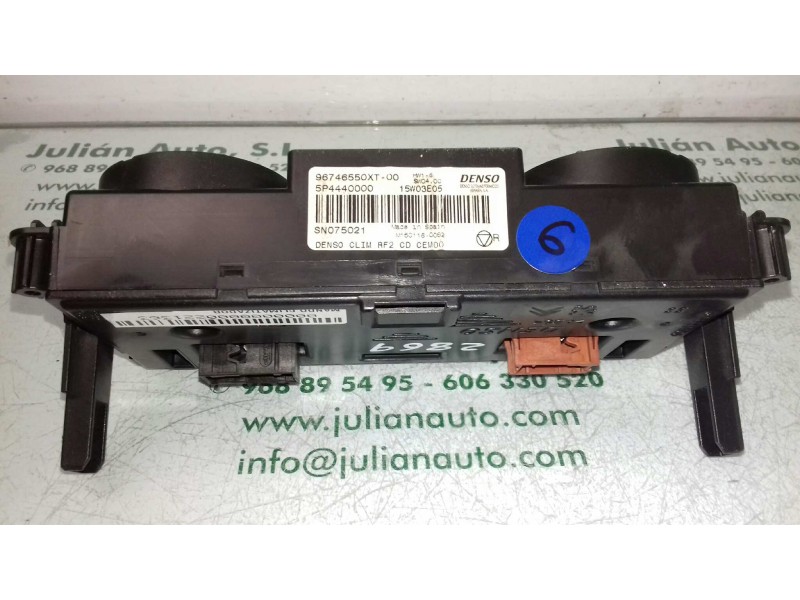 Recambio de mando climatizador para citroen c-elysée exclusive referencia OEM IAM 96746550XT 5P4440000 DENSO