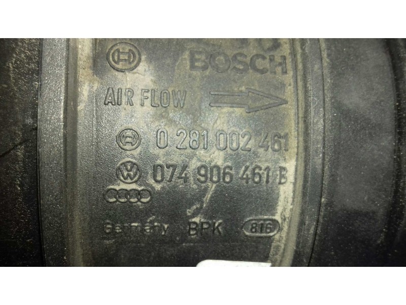 Recambio de caudalimetro para audi a4 berlina (8e) 1.9 tdi (96kw) referencia OEM IAM 074906461B 0281002461 BOSCH