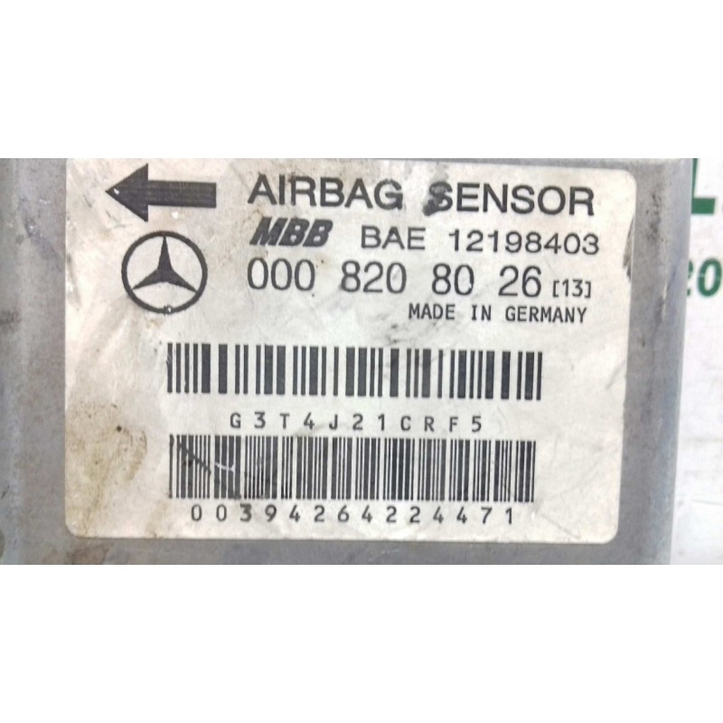 Recambio de centralita airbag para mercedes-benz clase c (w202) berlina 180 (202.018) referencia OEM IAM 0008208026 12198403 