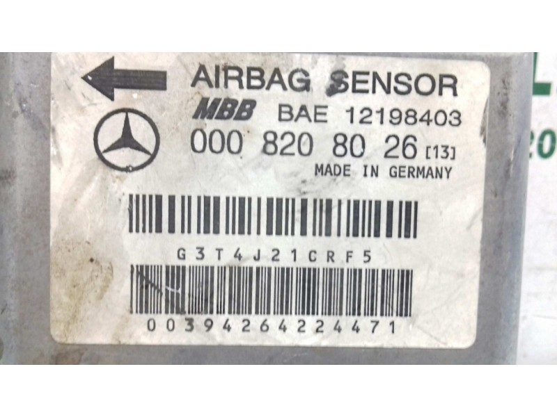 Recambio de centralita airbag para mercedes-benz clase c (w202) berlina 180 (202.018) referencia OEM IAM 0008208026 12198403 