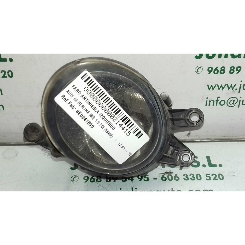 Recambio de faro antiniebla izquierdo para audi a4 berlina (8e) 1.9 tdi (96kw) referencia OEM IAM 8E0941699 0305063001 