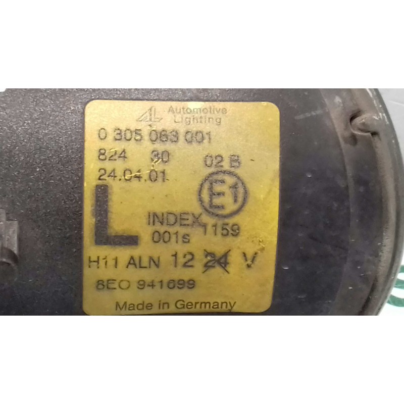 Recambio de faro antiniebla izquierdo para audi a4 berlina (8e) 1.9 tdi (96kw) referencia OEM IAM 8E0941699 0305063001 