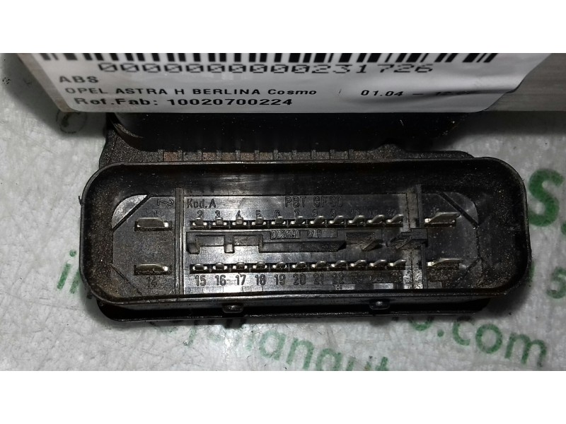 Recambio de abs para opel astra h berlina cosmo referencia OEM IAM 10020700224 13157575 ATE