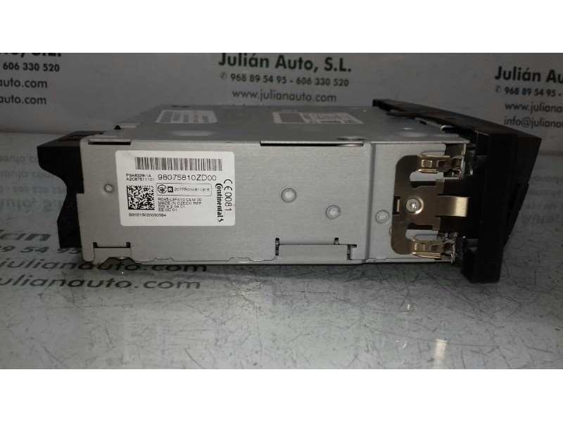Recambio de sistema audio / radio cd para citroen c-elysée exclusive referencia OEM IAM 98075810ZD A2C87511101 CONTINENTAL