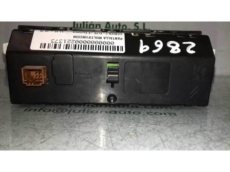 Recambio de pantalla multifuncion para citroen c-elysée exclusive referencia OEM IAM   JOHNSON CONTROLS