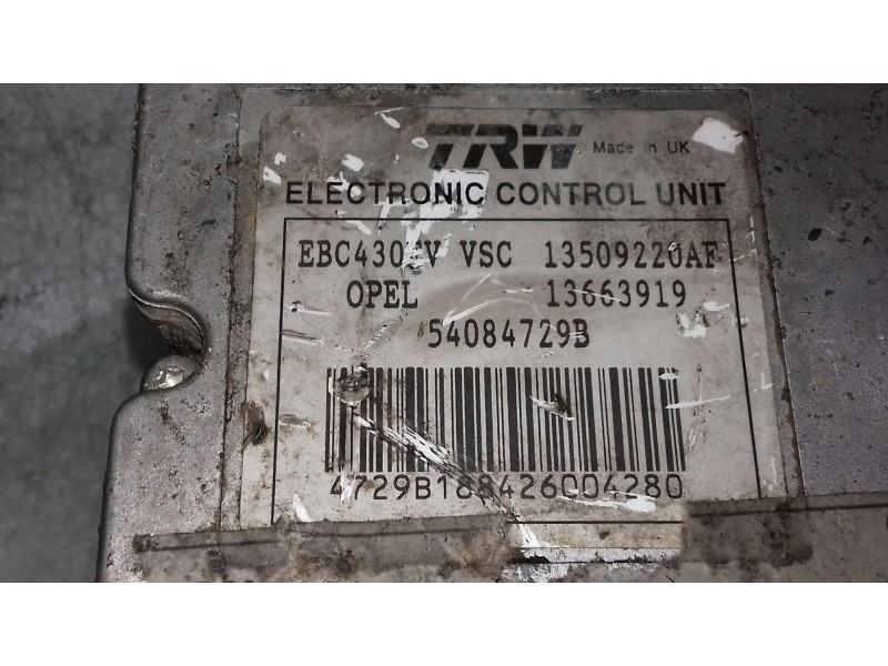 Recambio de abs para opel vectra c berlina elegance referencia OEM IAM 13157075 13663919 TRW