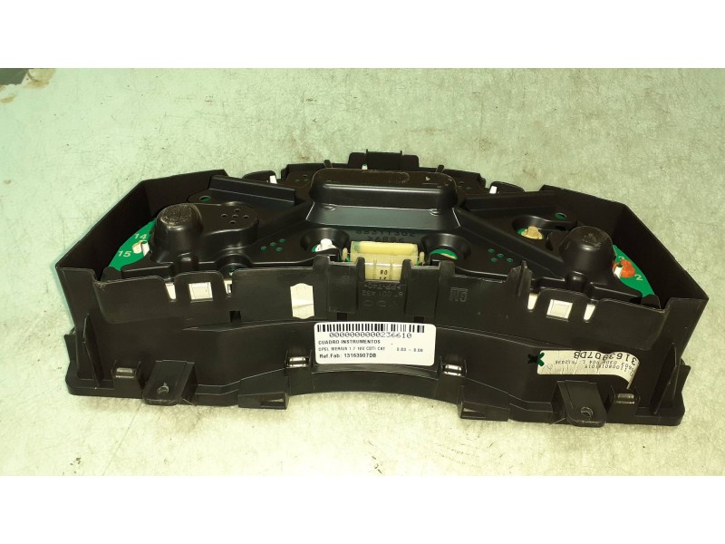 Recambio de cuadro instrumentos para opel meriva 1.7 16v cdti cat referencia OEM IAM 13163907DB 110080161015 GM / VDO