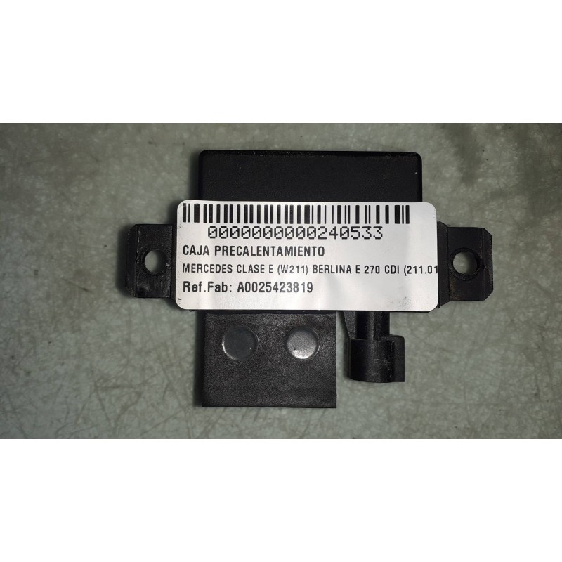Recambio de caja precalentamiento para mercedes-benz clase e (w211) berlina e 270 cdi (211.016) referencia OEM IAM A0025423819  