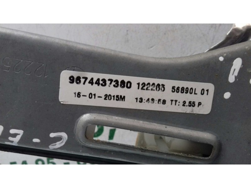 Recambio de elevalunas trasero izquierdo para citroen c-elysée exclusive referencia OEM IAM 9674437380 2 PINES ELECTRICO