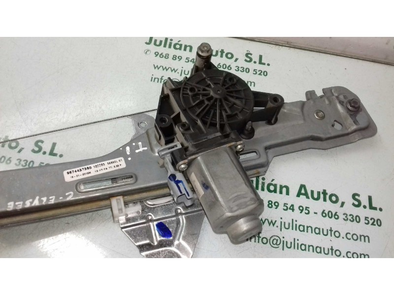 Recambio de elevalunas trasero izquierdo para citroen c-elysée exclusive referencia OEM IAM 9674437380 2 PINES ELECTRICO