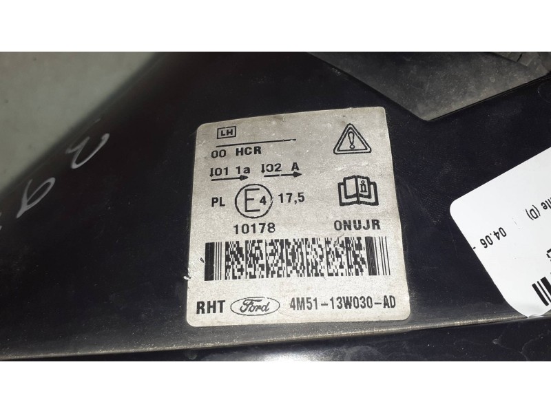 Recambio de faro izquierdo para ford focus berlina (cap) ambiente (d) referencia OEM IAM 4M5113W030AD  