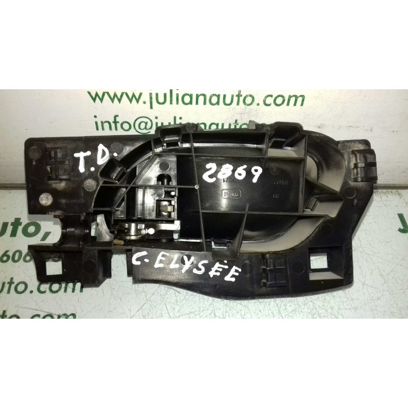 Recambio de maneta interior trasera derecha para citroen c-elysée exclusive referencia OEM IAM 9660525380 9685950277 9800099680