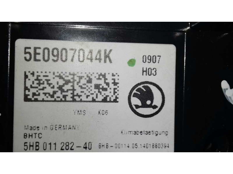 Recambio de mando climatizador para skoda octavia lim. (5e3) ambition referencia OEM IAM 5E0907044K 5HB01128240 BHTC