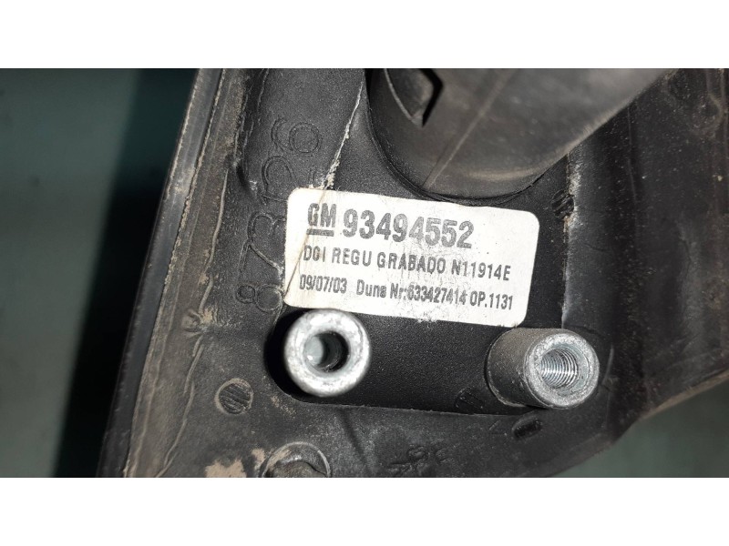 Recambio de retrovisor derecho para opel meriva 1.7 16v cdti cat referencia OEM IAM 93494552  MANUAL