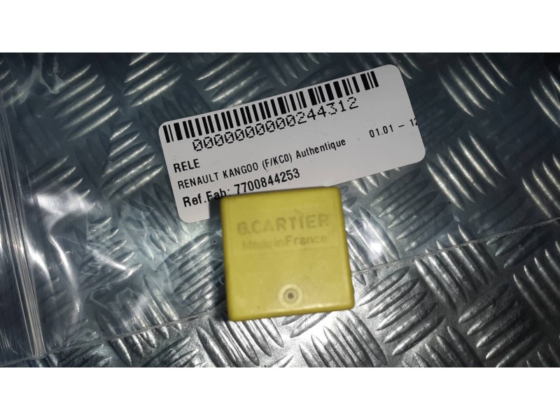 Recambio de rele para renault kangoo (f/kc0) authentique referencia OEM IAM 7700844253 095 G.CARTIER Recambio de rele para renault kangoo (f/kc0) authentique referencia OEM IAM 7700844253 095 G.CARTIER