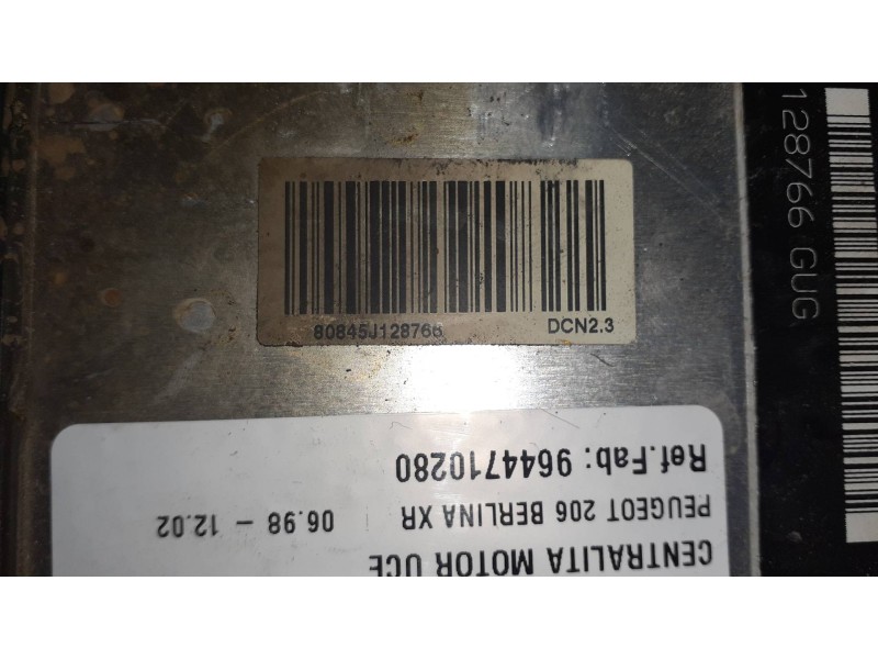 Recambio de centralita motor uce para peugeot 206 berlina xr referencia OEM IAM 9644710280  80845J
