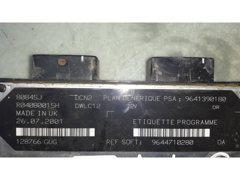 Recambio de centralita motor uce para peugeot 206 berlina xr referencia OEM IAM 9644710280  80845J