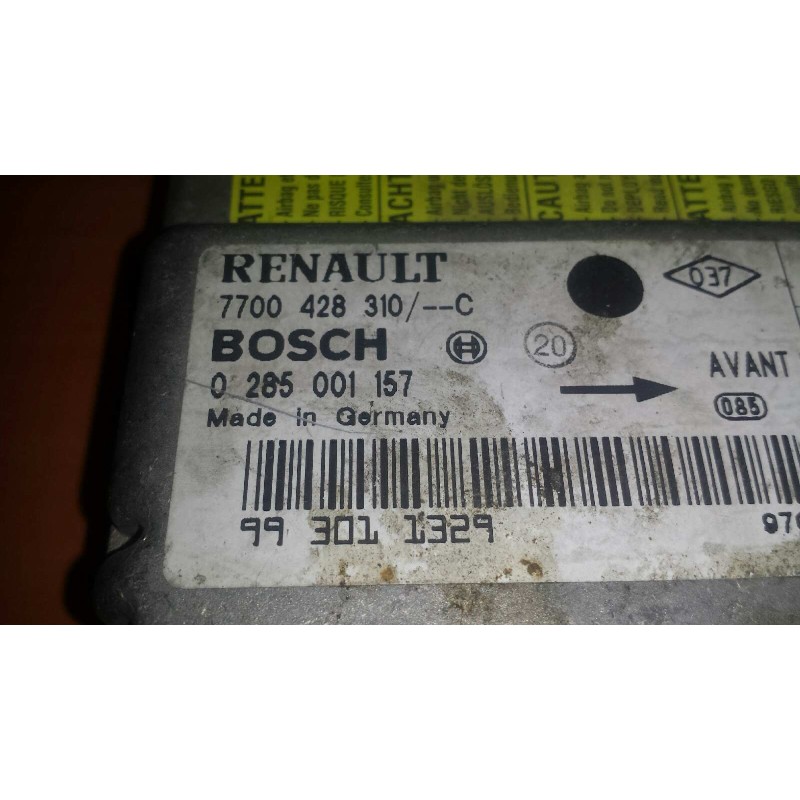 Recambio de centralita airbag para renault clio ii fase i (b/cbo) 1.2 alize referencia OEM IAM 0285001157 7700428310C BOSCH