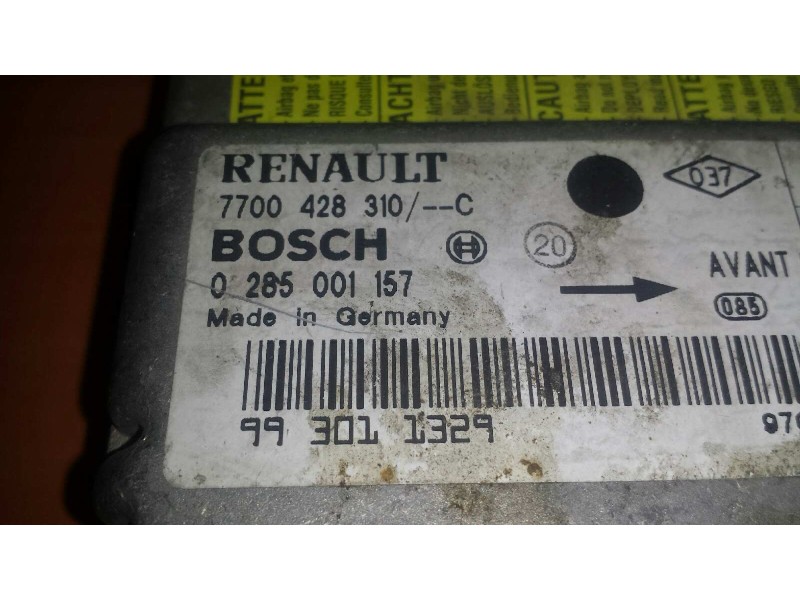 Recambio de centralita airbag para renault clio ii fase i (b/cbo) 1.2 alize referencia OEM IAM 0285001157 7700428310C BOSCH