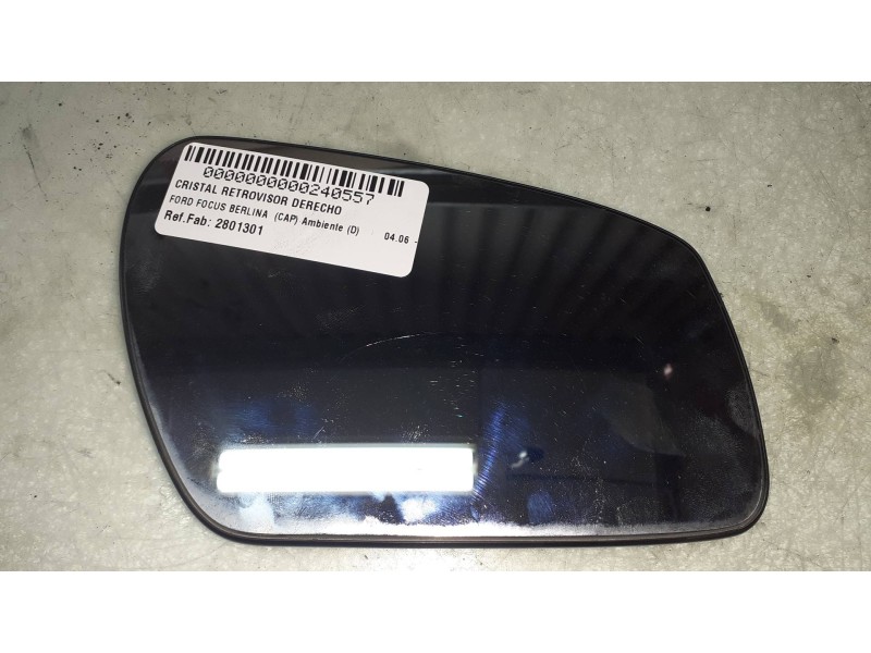Recambio de cristal retrovisor derecho para ford focus berlina (cap) ambiente (d) referencia OEM IAM 2801301  
