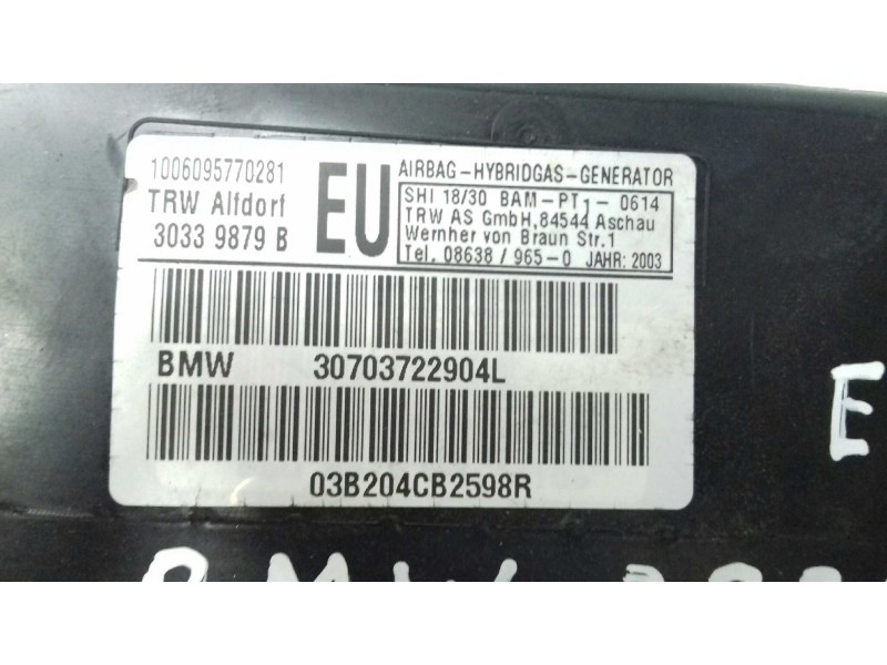Recambio de airbag lateral delantero izquierdo para bmw serie 3 berlina (e46) 320d referencia OEM IAM 30703722904L 03B204CB2598R