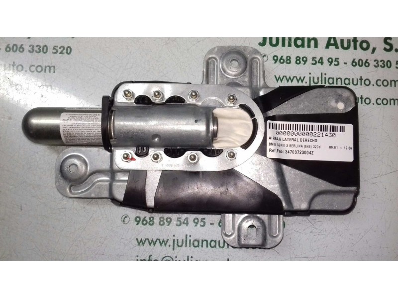 Recambio de airbag lateral derecho para bmw serie 3 berlina (e46) 320d referencia OEM IAM 34703723004Z 03B2059B2975E 