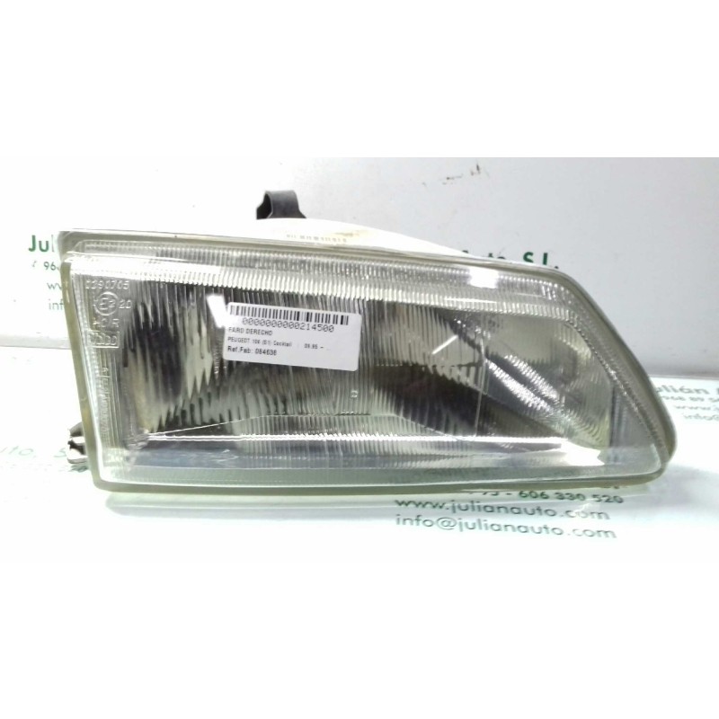 Recambio de faro derecho para peugeot 106 (s1) cocktail referencia OEM IAM 084638  VALEO