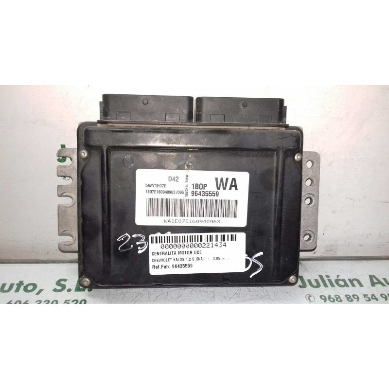 Recambio de centralita motor uce para chevrolet kalos 1.2 s (d/a) referencia OEM IAM 96435559 5WY1E07E 