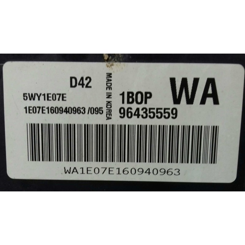 Recambio de centralita motor uce para chevrolet kalos 1.2 s (d/a) referencia OEM IAM 96435559 5WY1E07E 