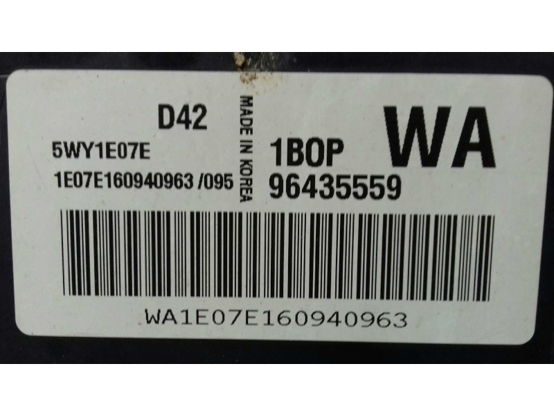 Recambio de centralita motor uce para chevrolet kalos 1.2 s (d/a) referencia OEM IAM 96435559 5WY1E07E 