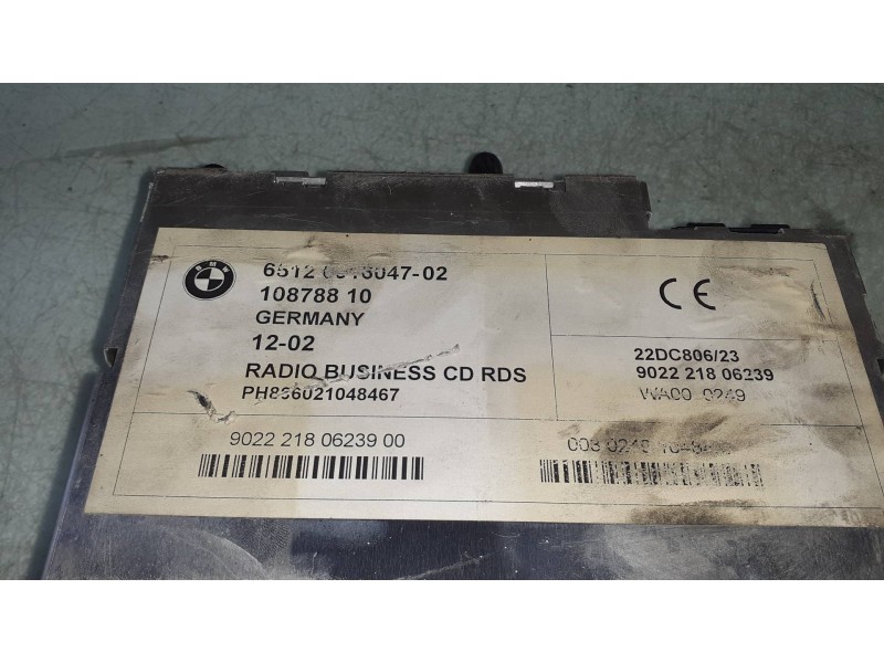 Recambio de sistema audio / radio cd para bmw serie 3 compact (e46) 316ti referencia OEM IAM 1M5853601 902221806239 65126916047