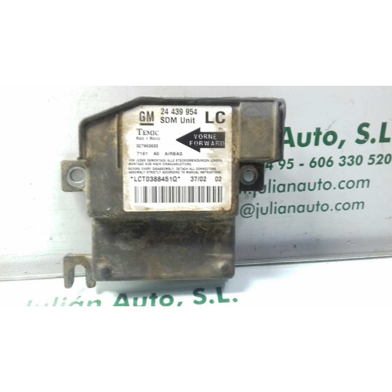 Recambio de centralita airbag para opel corsa c club referencia OEM IAM 24439954 327963935 TEMIC