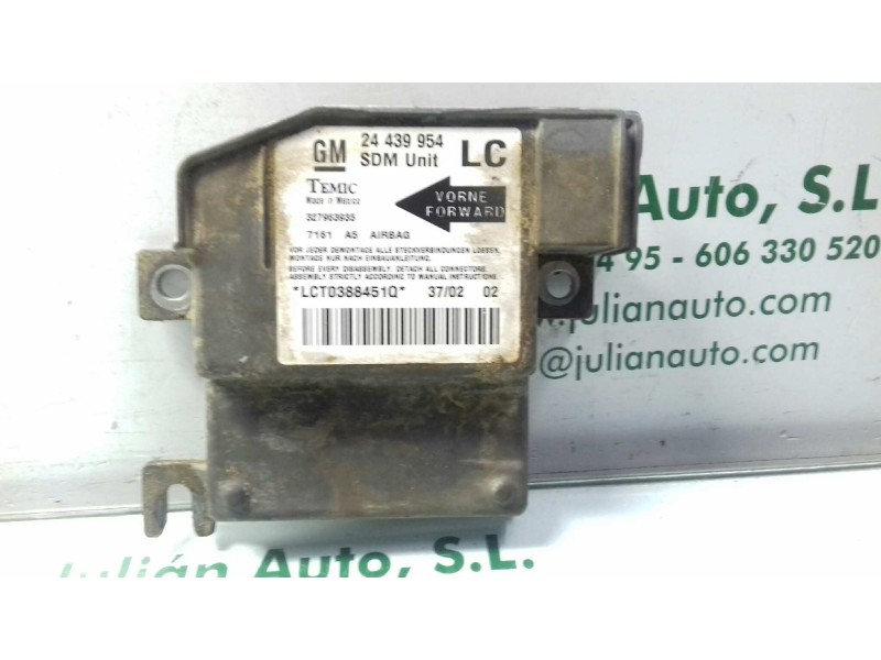 Recambio de centralita airbag para opel corsa c club referencia OEM IAM 24439954 327963935 TEMIC