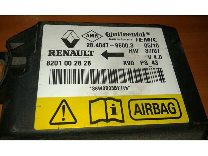 Recambio de centralita airbag para dacia sandero stepway referencia OEM IAM 8201002828 284047-96003 