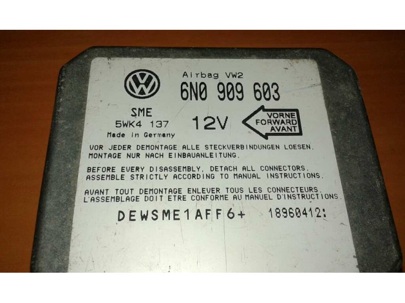 Recambio de centralita airbag para seat ibiza (6k1) stella referencia OEM IAM 6N0909603 5WK4137 