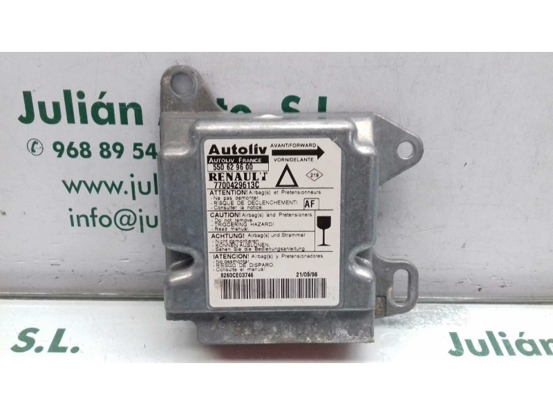 Recambio de centralita airbag para renault laguna (b56) 1.6 16v rt referencia OEM IAM 7700429613C 550629600 AUTOLIV