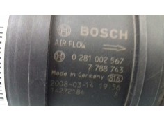 Recambio de caudalimetro para bmw serie 3 berlina (e90) 320d referencia OEM IAM 0281002567 7788743 BOSCH 2
