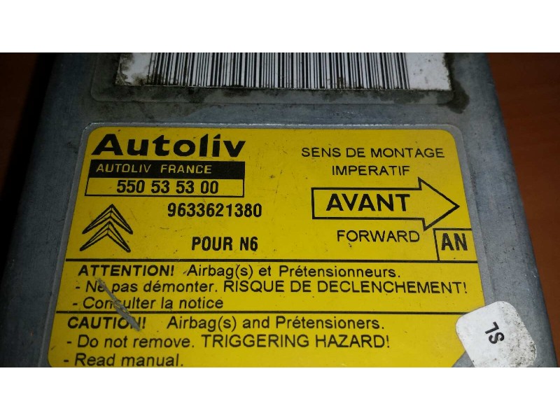 Recambio de centralita airbag para citroen xsara berlina 1.8i 16v exclusiv referencia OEM IAM 550535300 9633621380 