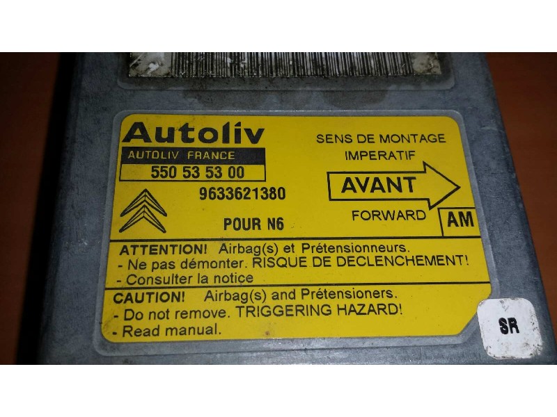 Recambio de centralita airbag para citroen xsara berlina 1.6 lx referencia OEM IAM 550535300 9633621380 
