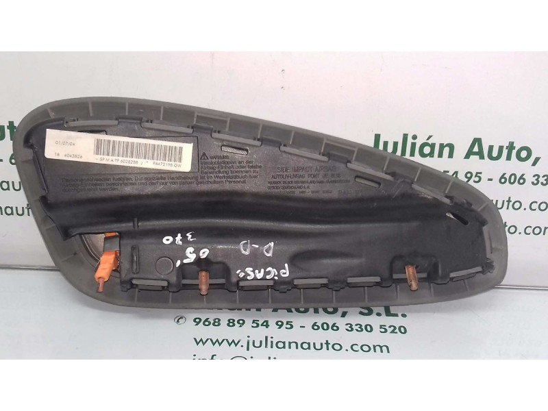 Recambio de airbag lateral delantero derecho para citroen xsara picasso 2.0 hdi sx referencia OEM IAM 96472198GW  