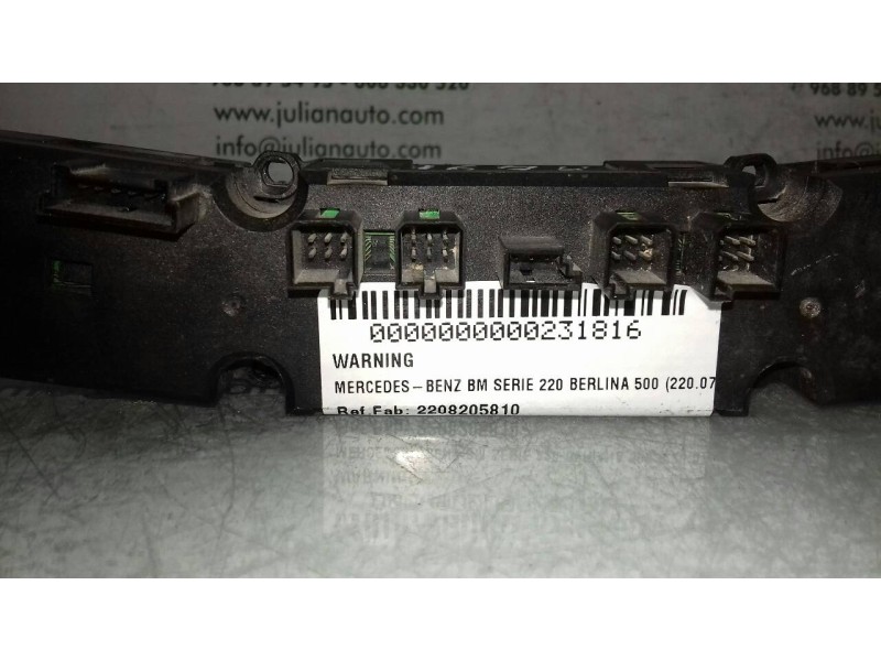 Recambio de warning para mercedes-benz clase s (w220) berlina 500 (220.075) referencia OEM IAM 2208205810 3304030100 99048712000