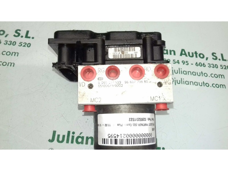 Recambio de abs para peugeot partner (s2) combi plus referencia OEM IAM 0265231522 9660779880 0265800415