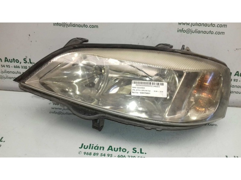 Recambio de faro izquierdo para opel astra g berlina club referencia OEM IAM 1EG00764001 04040201 