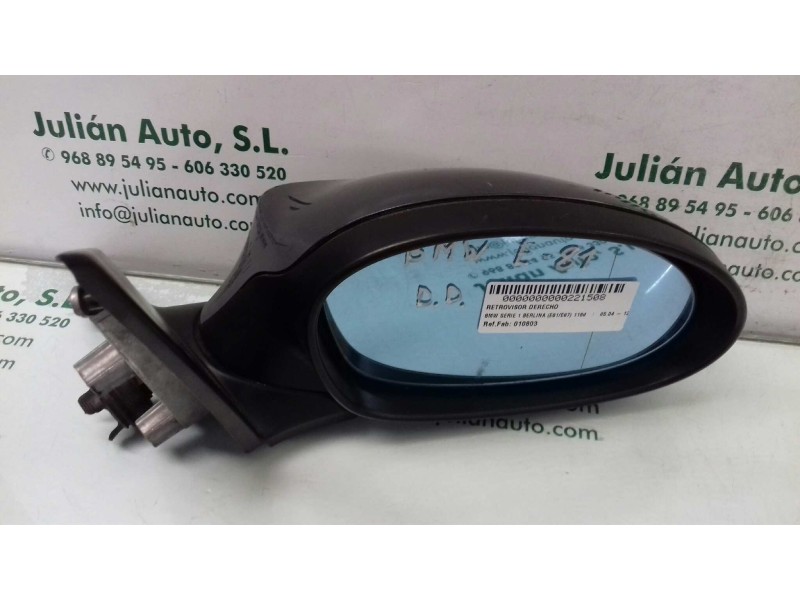 Recambio de retrovisor derecho para bmw serie 1 berlina (e81/e87) 118d referencia OEM IAM 010803 53018AL ELECTRICO