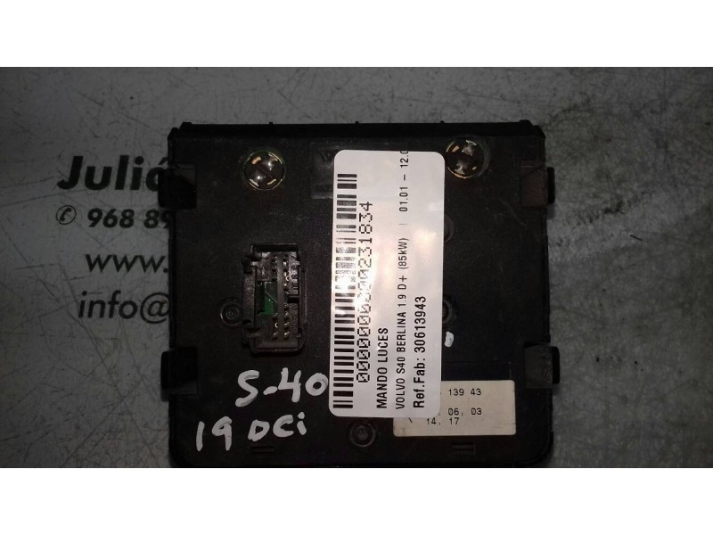 Recambio de mando luces para volvo s40 berlina 1.9 d+ (85kw) referencia OEM IAM 30613943  