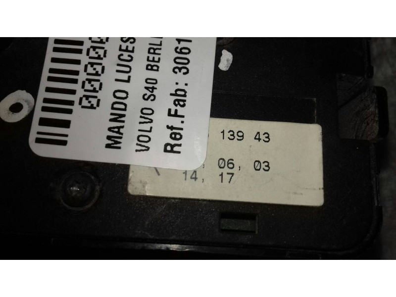 Recambio de mando luces para volvo s40 berlina 1.9 d+ (85kw) referencia OEM IAM 30613943  
