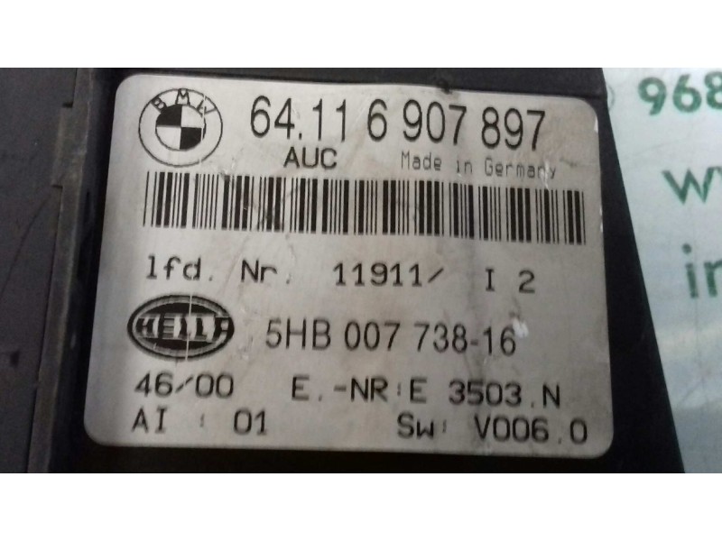 Recambio de mando calefaccion / aire acondicionado para bmw serie 3 touring (e46) 320d referencia OEM IAM 64116907897 5HB007738 